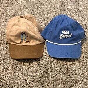 Goodfellow & Co Tan and Blue Dad Hats